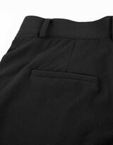 spodnie paperbag - Straight Fit - czarny