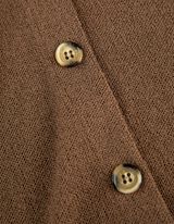 Stricktop - Knopfleiste - braun