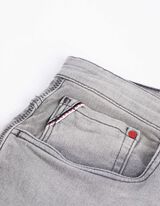 Short en jean - Revers cousus au bas des jambes - Gris