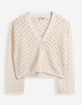 Gebreid vest - V-hals - Off-White