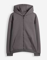Sweatjacke - Oversized Fit - Dunkelgrau