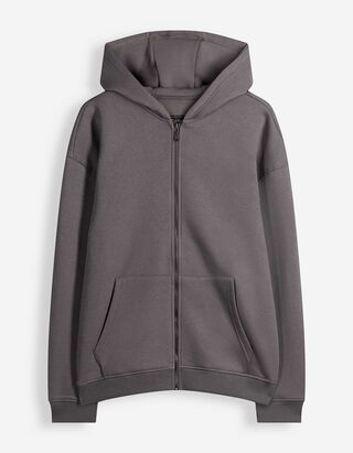 Sweatjacke - Oversized Fit - Dunkelgrau