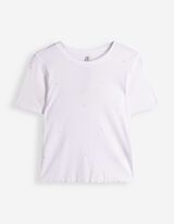 T-Shirt - Stickerei - wei&szlig;