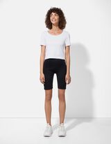 Maglia cropped - A costine - bianco