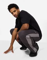 Jogginghose - Kontraststreifen - dunkelgrau