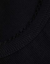 T-shirt - Orlo a conchiglia - nero