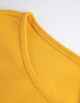 Maglia a manica lunga - Misto cotone - giallo scuro