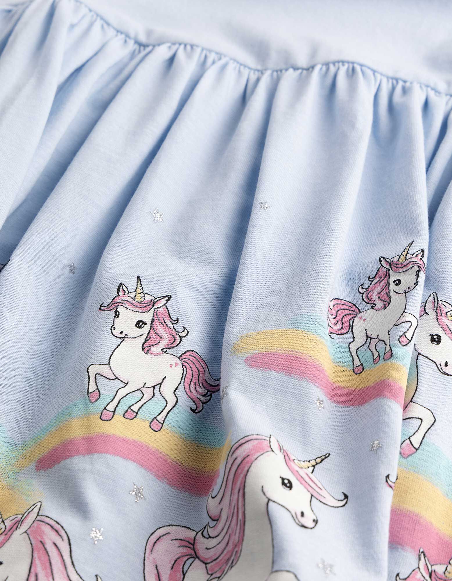 Kleid - Print - Hellblau