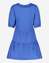 Obleka - V-izrez - temno modra