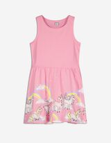 Rochie - Imprimeu allover - Roz