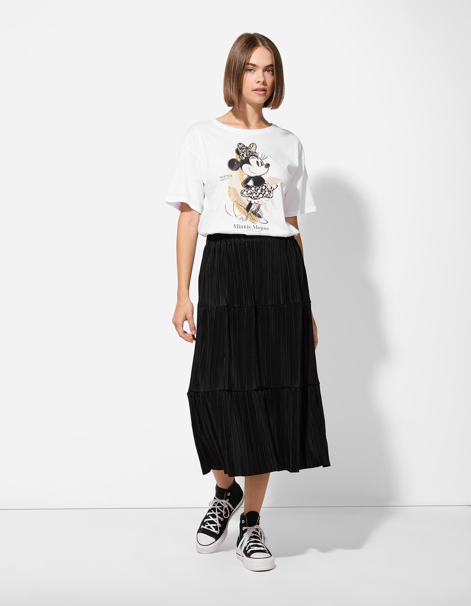 Fustă - Plissee - Negru - Takko Fashion