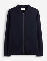 Strickjacke - Rei&szlig;verschluss - Dunkelblau