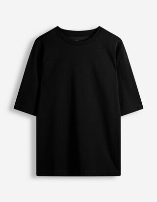 T-shirt - Oversized fit - Zwart