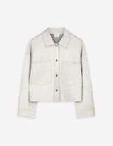 Blazer - Lederoptik - weiß