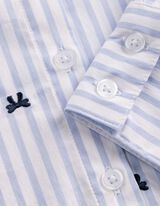 Bluse - Stickerei - hellblau