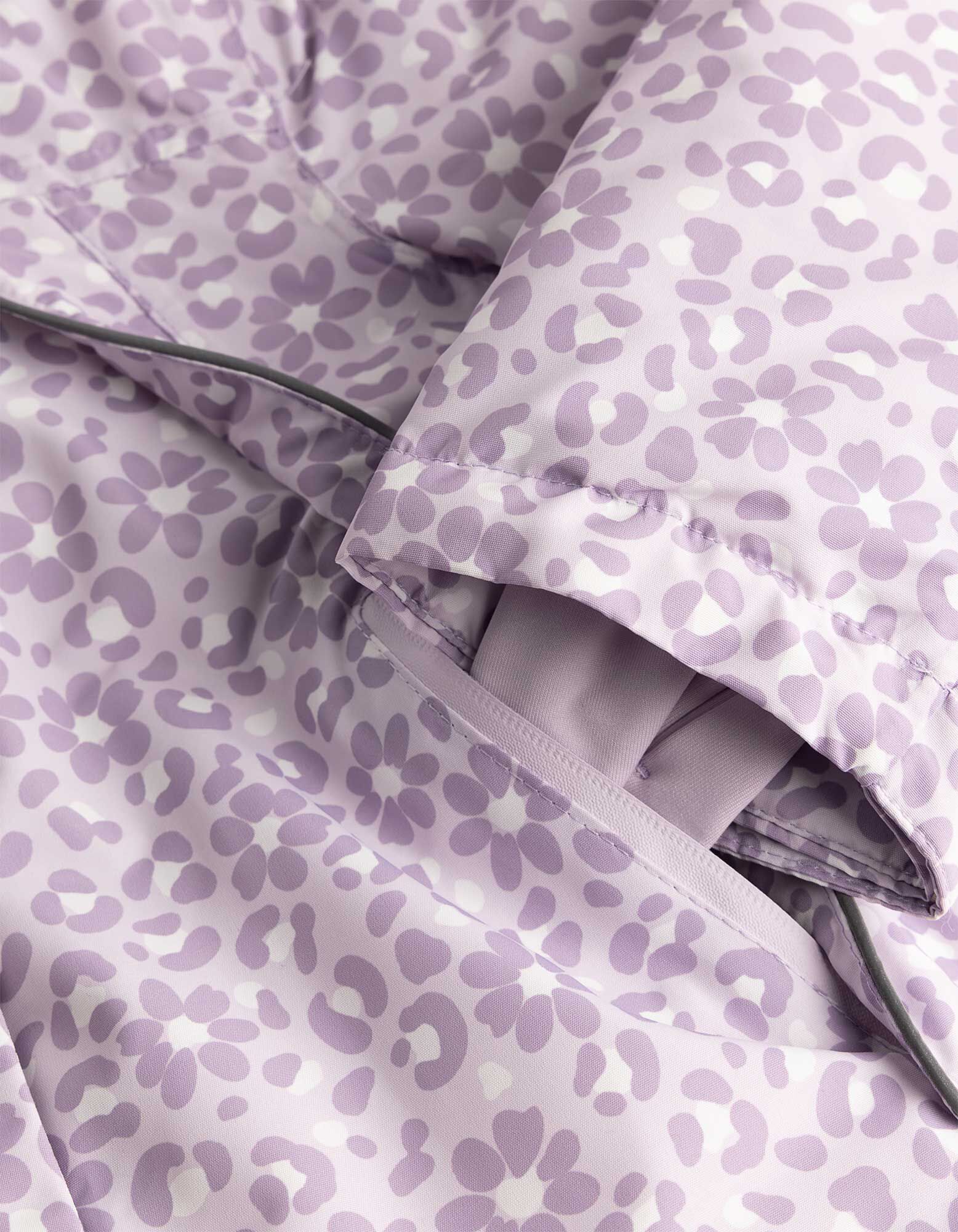 slidinėjimo striukė - I&scaron;tisinis ra&scaron;tas - &scaron;viesiai violetinė