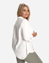 Overhemdblouse - Borstzak - wit