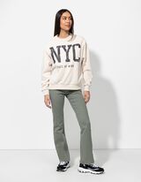 Felpa - Scritta - beige