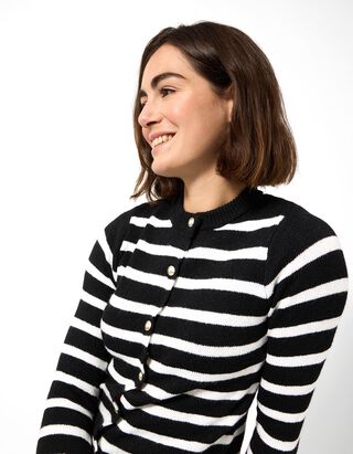 Vest - Knoopsluiting - Zwart