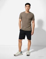 Tričko - Knoflíky - svetle hneda