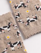 Ponožky - Vzor po cel&eacute; plo&scaron;e - b&eacute;žov&aacute;