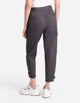 Kelnės su kišenėmis - Medvilnės mišinys - tamsiai pilkas