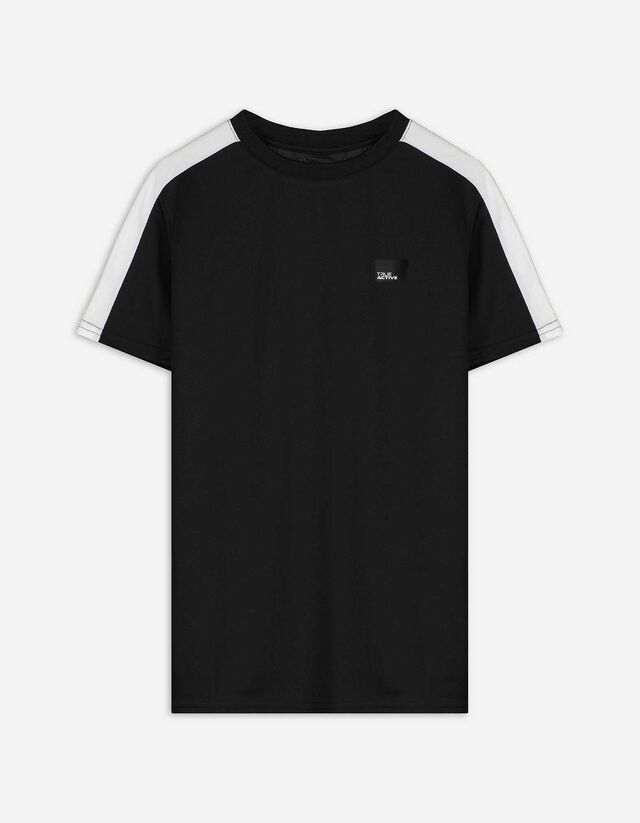 T-Shirt - Mesh - schwarz