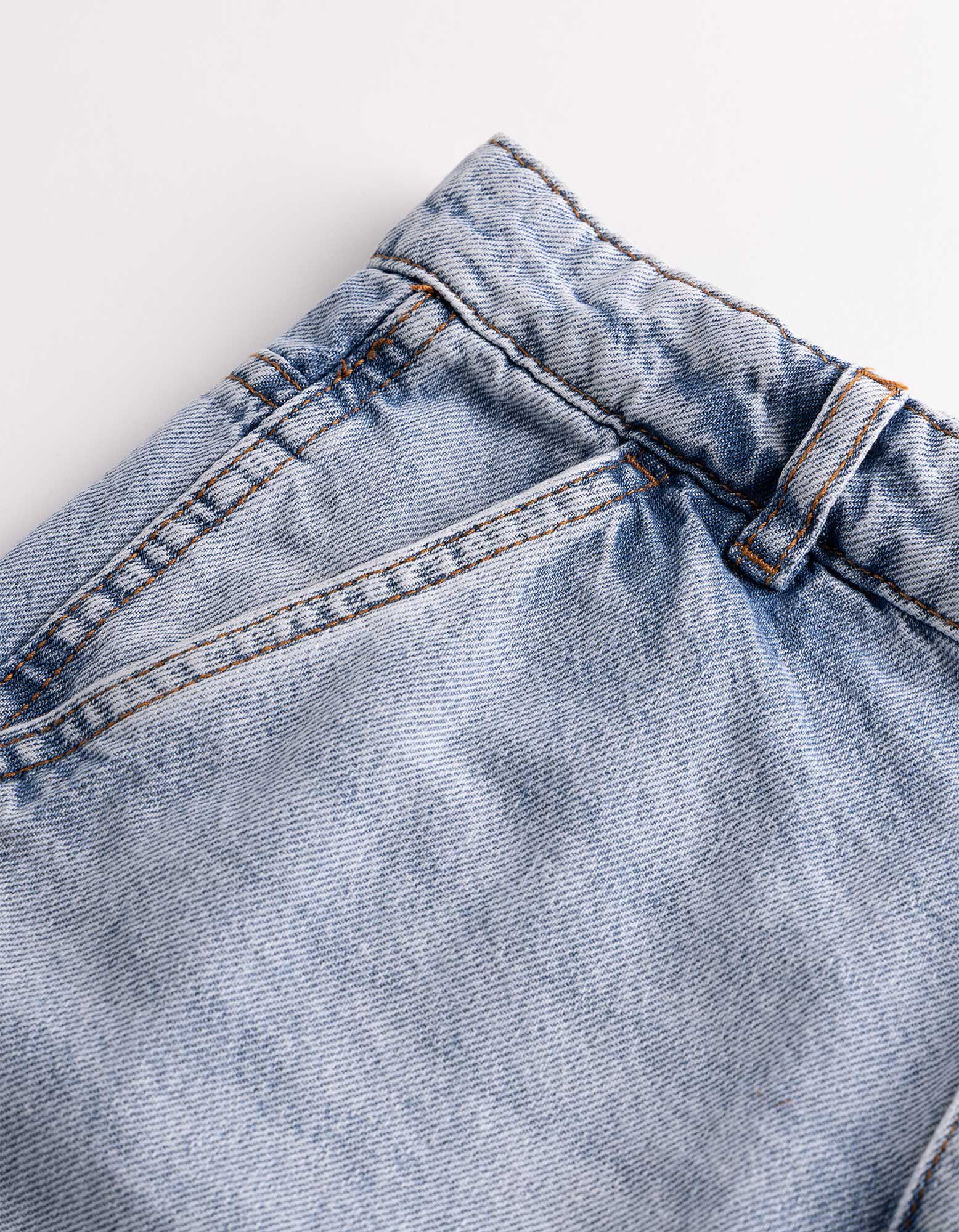 Short cargo - denim bleu clair - Bleu