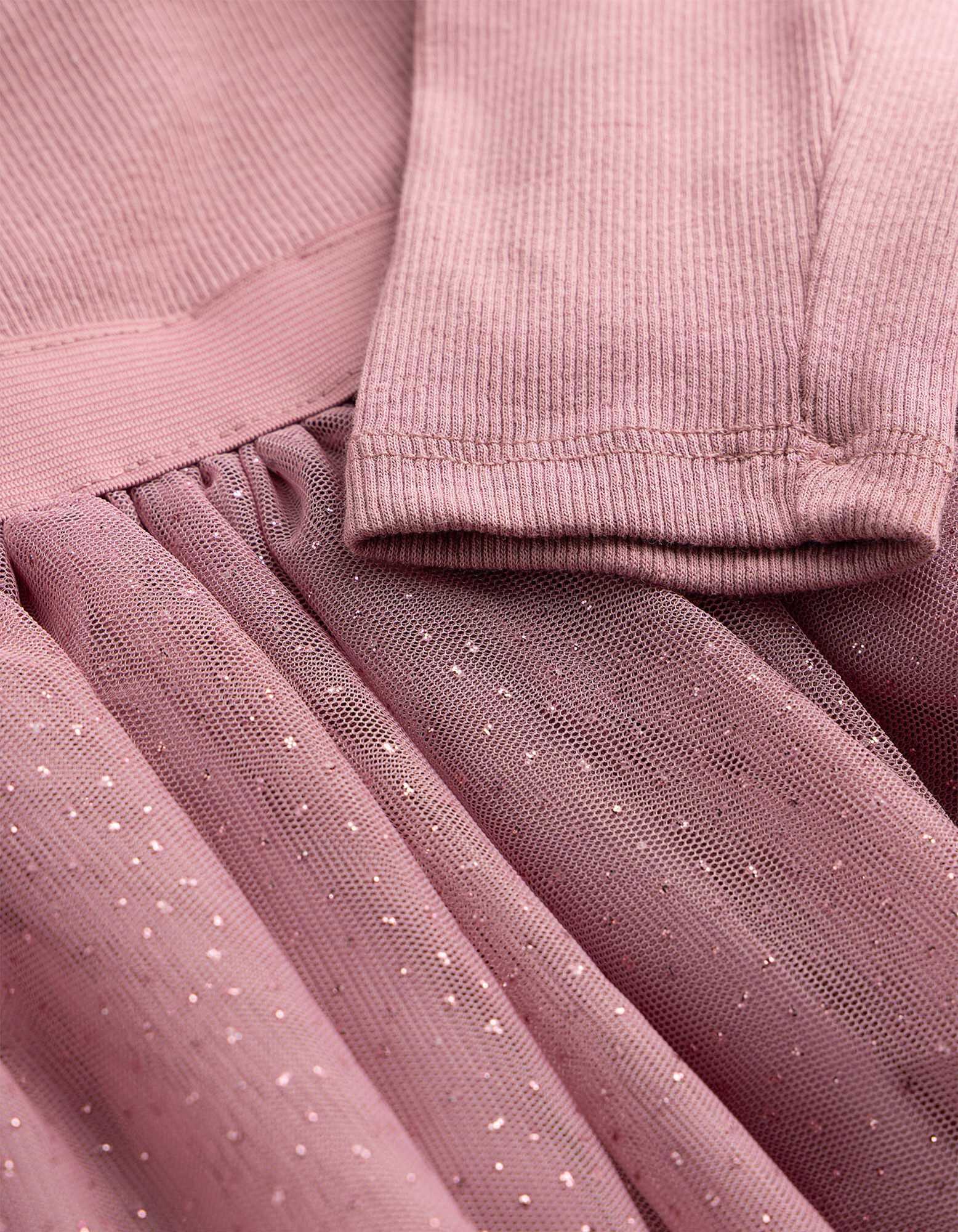 Kleid - Baumwoll-Mix - Rosa