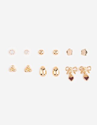 Ohrringe - 6er-Pack - Goldfarben