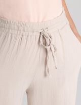 Hlače palazzo - Muslin - bez