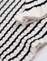 Kötött ing - Bordázott - feher