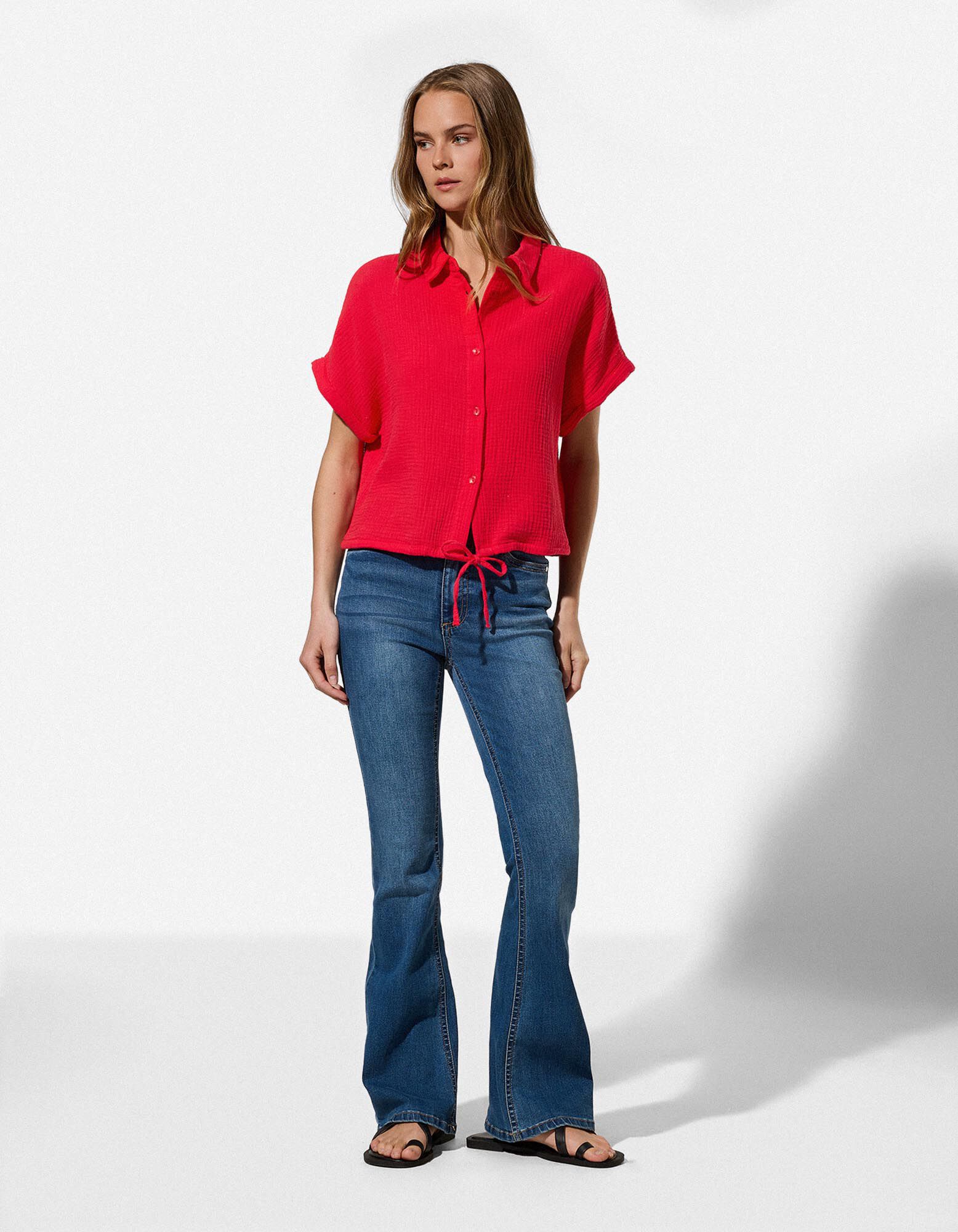 Chemise - Mousseline - Rouge