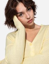 Pletena jopa - Bombaž - svetlo rumena