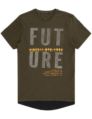 Herren T-Shirt mit Message-Pr&auml;gung und Koordinaten-Prints&nbsp;