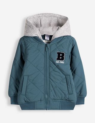 Steppjacke - Applikation - Hellblau