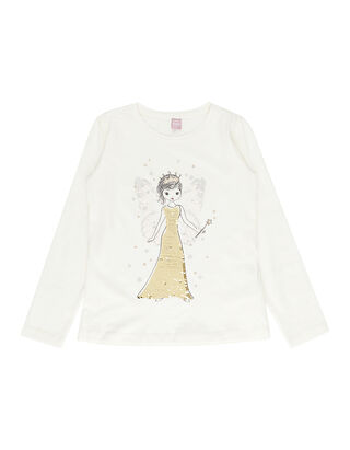 M&auml;dchen Longsleeve mit Wende-Pailletten