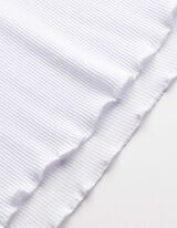 Langarmshirt - Spitzenbesatz - wei&szlig;