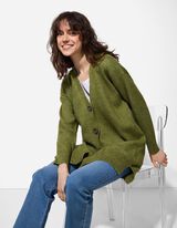 Cardigan lungo - Scollo a V - verde