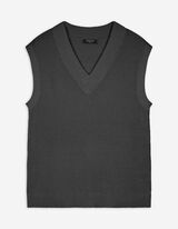 Strickpullover - Oversized Fit - schwarz