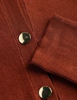Cardigan - Patte de boutonnage - Rouge fonc&eacute;