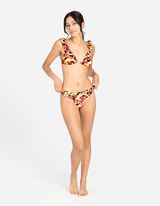 Haut de bikini - Volants - Jaune