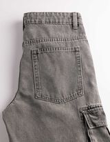 Pantalon cargo - Coupe ample - Gris