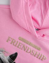 Bluză cu glugă - Imprimeu - Roz