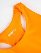 Crop modrček - Mehko na otip - oranzna