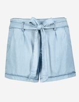 Short - Finition d&eacute;lav&eacute;e &agrave; l&rsquo;acide - Bleu clair
