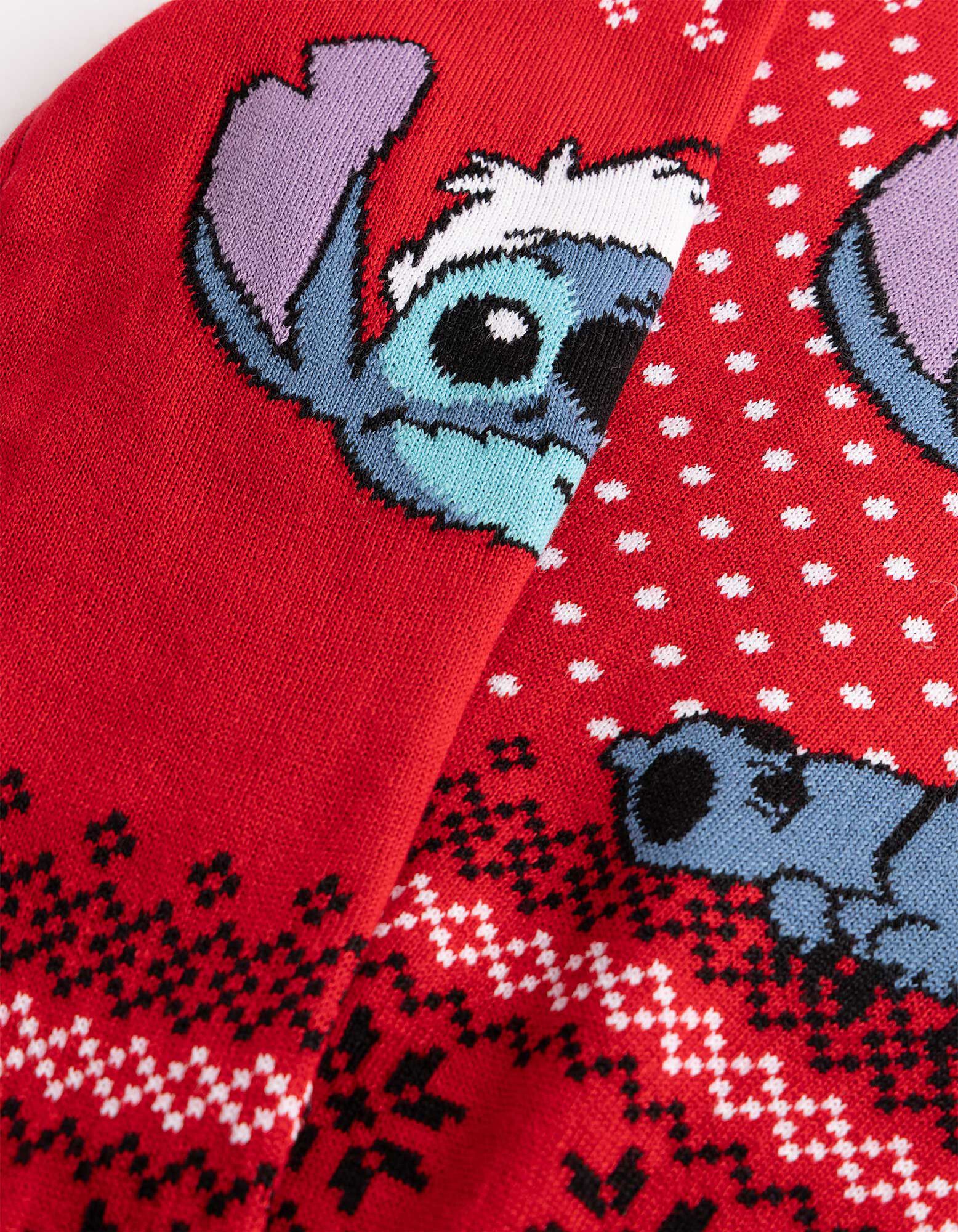 Strickpullover - Lilo & Stitch - Rot