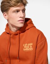 Trikotažinis megztinis - Nugaros raštas - oranzinis