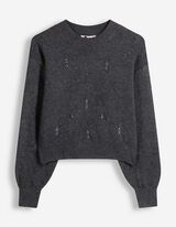 Pullover - Applikation - Dunkelgrau