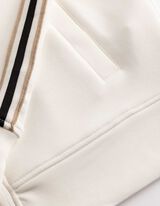 Sweatjacke - Galonstreifen - wei&szlig;